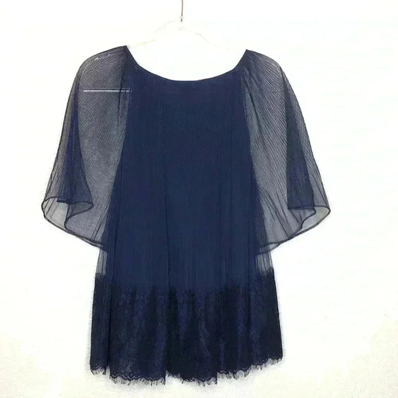 Marchesa Womens Top Blouse Small Oversized Lace - Picture 6 of 7